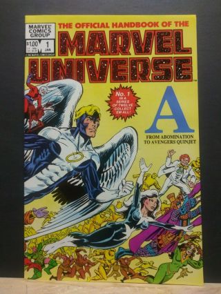Official Handbook Of The Marvel Universe (1983 - 84 Marvel) Complete Set 1 - 15 (b40