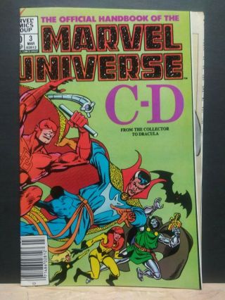 Official Handbook of the Marvel Universe (1983 - 84 Marvel) Complete Set 1 - 15 (B40 3