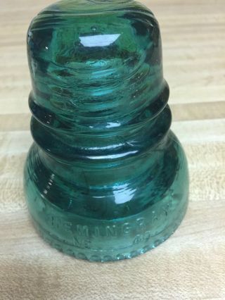 Vintage Hemingray 40 Blue Glass Insulator,  Drip Points