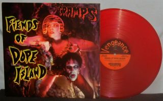 Cramps 2003 Psychobilly Lp Fiends Of Dope Island Nm Red Vinyl Inner Vpi Nr