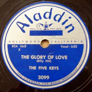 Five Keys Doo - Wop 78 The Glory Of Love B/w Hucklebuck On Apollo Vg,  / M— Rj 530