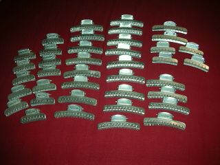 43 Vintage Tip Top Hair Curlers Wave Clips,  6 Goody Clips 2 " & 3 " Aluminum