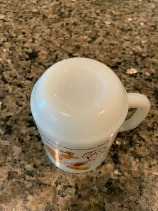 Vintage 1965 Anchor Hocking Fire King Snoopy,  Come Home Woodstock Milk Glass Mug 6