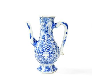 A Chinese Kangxi Blue And White Porcelain Ewer