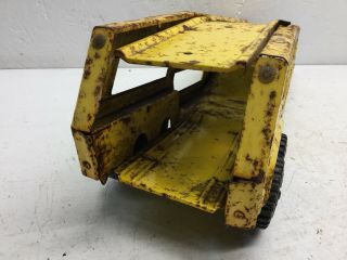 Vintage TONKA Yellow Carrier Transport Trailer.  Car Hauler.  Pressed Steel. 3