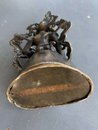 Antique 1800’s Chinese Tibetan Bronze Prayer Buddha 12