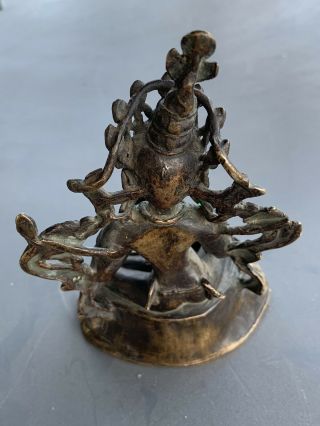 Antique 1800’s Chinese Tibetan Bronze Prayer Buddha 9