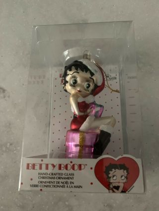 Betty Boop Holiday Hand Crafted Glass Ornament By Kurt Adler
