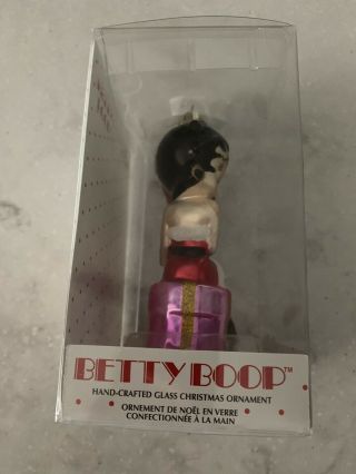 Betty Boop Holiday Hand Crafted Glass Ornament By Kurt Adler 3