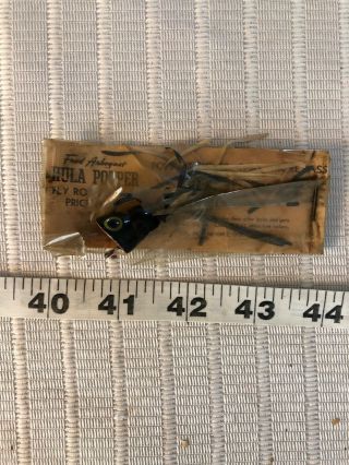 Rare Fred Arbogast Hula Popper Fly Rod Fishing Lure First Edition Packaging 1948