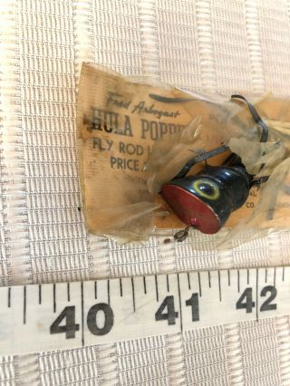 Rare FRED ARBOGAST HULA POPPER FLY ROD FISHING LURE FIRST EDITION PACKAGING 1948 2