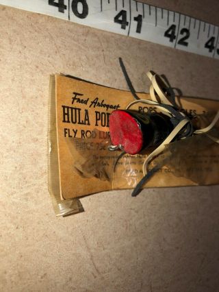 FRED ARBOGAST HULA POPPER FLY ROD FISHING LURE FIRST EDITION PACKAGING 2