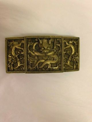 Antique Chinese Gilt Bronze Belt Buckle,  19th Century