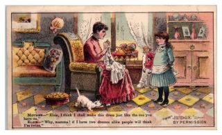 Mother And Elsie,  Arbuckles Ariosa Coffee,  Judge Victorian Trade Card
