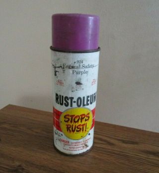 Vintage Rustoleum Spray Paint Can 1973 Federal Safety Purple Rare Color L@@k