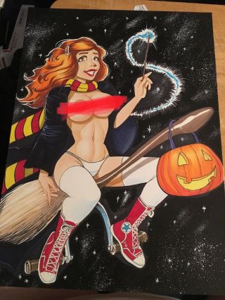Halloween Hermione Art By Barry Blair & Colin Chan 10x14