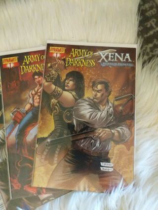 ARMY OF DARKNESS XENA Warrior princess comics 1 2 3 4 FULL SET plus Varaints 3