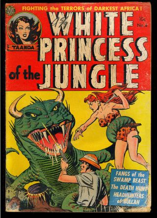 White Princess Of The Jungle 4 Kinstler Art Good Girl Avon Comic 1952 Gd - Vg