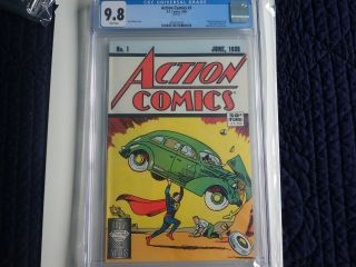 Action Comics 1 cgc 9.  8 DC 1988 reprint 1938 1st appearance of Superman NM/MT 3