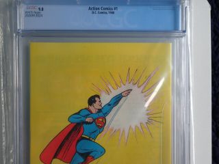 Action Comics 1 cgc 9.  8 DC 1988 reprint 1938 1st appearance of Superman NM/MT 5