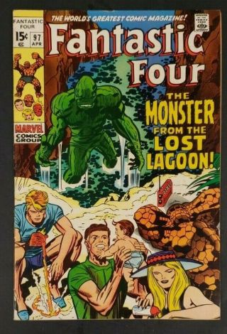 1970 Apr.  No.  97 Marvel Comic Book Fantastic Four 15 Cents Cs2
