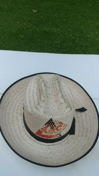 Vintage Ac Allis Chalmers Straw Hat Medium Worn Decent