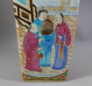 ANTIQUE FAMILLE ROSE HAND PAINTED CHINESE CANTONESE CANTON PORCELAIN VASE 5