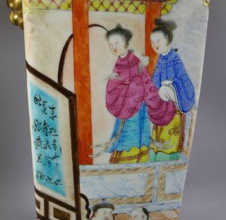 ANTIQUE FAMILLE ROSE HAND PAINTED CHINESE CANTONESE CANTON PORCELAIN VASE 6