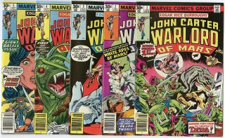 John Carter,  Warlord Of Mars 1 - 28 Complete Set Avg.  Nm - 9.  2 Marvel 1977