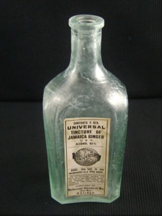 Vtg Apothecary Pharmacy Ed Pinaud Bottle Universal Chemical Co Chicago Label
