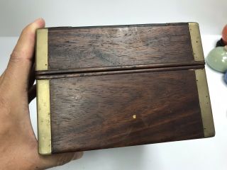 Antique Chinese Huanghuali Wood Scholar Box 12