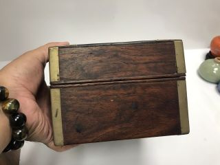 Antique Chinese Huanghuali Wood Scholar Box 3