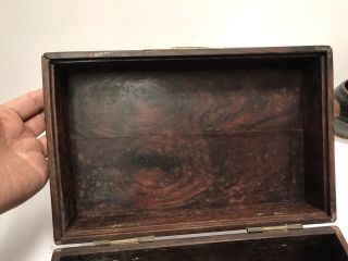 Antique Chinese Huanghuali Wood Scholar Box 4
