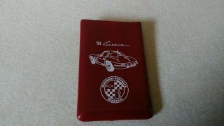 Vintage National Corvette Museum " 63 Corvette " Pocket Business Card Holder/clip