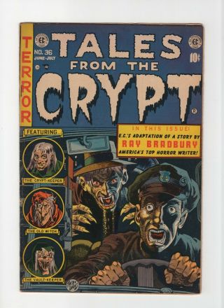 Tales From The Crypt 36 Vf,  8.  5 Ec Comic Horror Old Witch Gold 10c