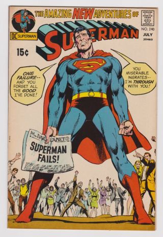 Superman 240 Vf,  8.  5 Superman Fails Society