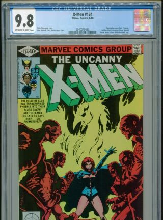 1980 Marvel Uncanny X - Men 134 1st Appearance Dark Phoenix Cgc 9.  8 Ow - W
