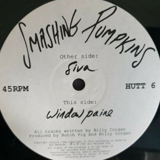 SMASHING PUMPKINS Siva / Windowpaine SIGNED RARE 1991 UK 12 