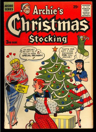 Archie’s Christmas Stocking 3 Golden Age Giant Comic 1956 Vg - Fn