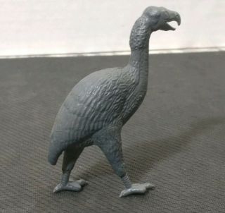 Vintage 1960s Marx Prehistoric Playset Dark Grey Diatryma Dinosaur Figure