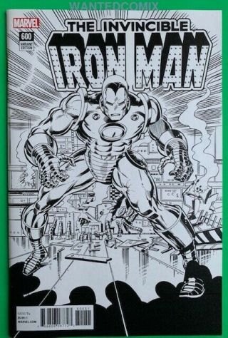 Invincible Iron Man 600 Remastered John Romita Jr 1:1000 Sketch Variant 1 Jr/jr