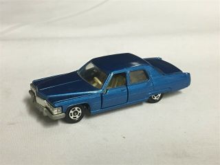 Vintage Tomica Blue Cadillac 4 Door Diecast Toy Vehicle
