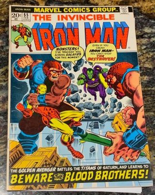 Invincible Iron Man 55 - - 1st App Thanos,  Drax - Starlin White Pq