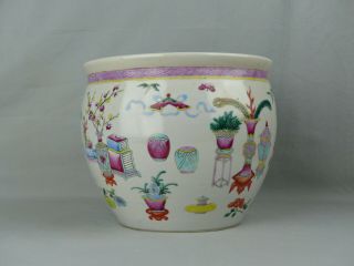 A CHINESE PORCELAIN FAMILLE ROSE JARDINIERE 19TH CENTURY BOWL PRECIOUS OBJECTS 3