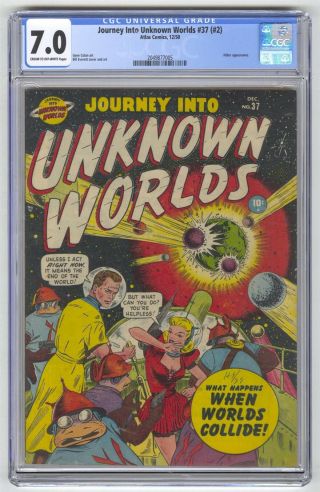 Journey Into Unknown Worlds 37 (2) Cgc 7.  0 Marvel Atlas Hitler App