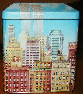 SHERATON HOTELS YORK TIN BOX TWIN TOWERS WORLD TRADE EMPIRE STATE CHRYSLER 3