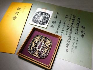 Highest Grade NANBAN - School TSUBA NBTHK 18 - 19thC Japanese Antique Edo 2