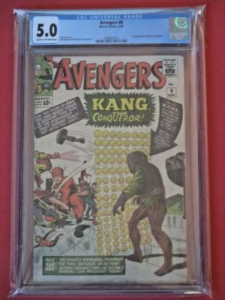 Avengers 5 - Cgc 5.  0 - First Appearance Of Kang - Hot Key Silver Age Marvel