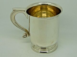 Antique Indian Silver Pint Mug / Tankard India 1930s - 316g