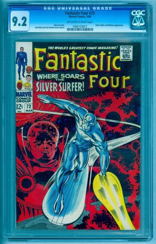 Fantastic Four 72 Cgc 9.  2 Hot Kirby Silver Surfer See Our 48 49 50